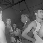 Basketball Coach Tom Roberson with Players on Sidelines 4 by Opal R. Lovett