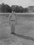 Cadet Captain Frank Allen in Uniform Outside on Campus by Opal R. Lovett