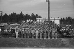 Southerners Marching Band in Stands, 1963-1964 Away Football Game Against Troy State College by Opal R. Lovett