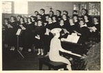 Glee Club Performance inside College Gymnasium, Summer 1942 by unknown