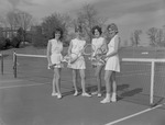 Female Students on Tennis Courts 2 by Opal R. Lovett