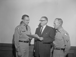 President Houston Cole and Coach Lee Present Certificate to Herbert Griffin 2 by Opal R. Lovett