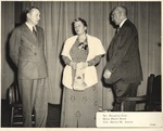 President Houston Cole and Colonel Harry Ayers with Noted Author Pearl Buck by unknown