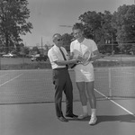 Coach Earl McCool and Tennis Team Member Chris Frankenhuis by Opal R. Lovett