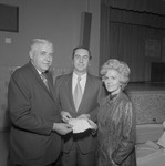 President Ernest Stone and Director of Alumni Julia Snead in Leone Cole Auditorium 2 by Opal R. Lovett