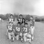 1970-1971 Offensive Line Starters with Cheerleaders 1 by Opal R. Lovett
