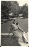 Unidentified Female Seated Outside by unknown