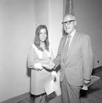 Dean Lawrence Miles and Student Shelby Cochran Clem, 1971 Awards Day 1 by Opal R. Lovett