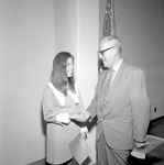 Dean Lawrence Miles and Student Shelby Cochran Clem, 1971 Awards Day 2 by Opal R. Lovett
