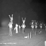 Cheerleaders on Sidelines, 1971 Football Game by Opal R. Lovett