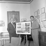 President Houston Cole and Jack Hopper with Architectural Drawings Montage 1 by Opal R. Lovett