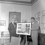 President Houston Cole and Jack Hopper with Architectural Drawings Montage 2 by Opal R. Lovett