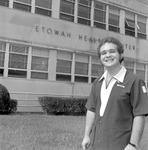 Nursing Student Outside Etowah Health Center Building 6 by Opal R. Lovett
