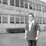 Nursing Student Outside Etowah Health Center Building 7 by Opal R. Lovett