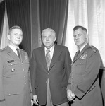President Ernest Stone and Col. Seth Wiard Greet Military Guest 2 by Opal R. Lovett
