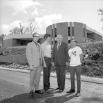 President Ernest Stone, Rev. John Tadlock, and Students, 1972 Baptist Student Center Building 3 by Opal R. Lovett