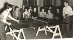 Student Recreation on Campus, 1940s Game of Table Tennis by unknown