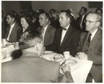 R.P. Steed, Mrs. J.C. Hollis, Charles Sprayberry, and John Nash Seated at Table during Special Event by unknown