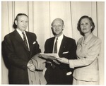 President Houston Cole, Farley Berman, Lucille Branscomb by unknown