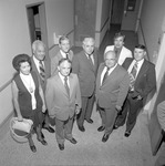 President Ernest Stone Among Faculty Group Inside on Campus 2 by Opal R. Lovett
