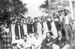 Group of 1920s Students Gathered Outside Building 1 by unknown