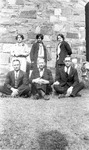 Group of 1920s Students Gathered Outside Building 2 by unknown