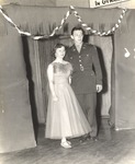 Couple at 1951 ROTC Ball held in JSTC Gymnasium by Opal R. Lovett