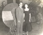 Couple at 1951 ROTC Dance held in Armory 1 by Opal R. Lovett