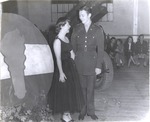 Couple at 1951 ROTC Dance held in Armory 2 by Opal R. Lovett