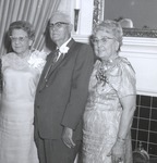 Newlyweds Mr. and Mrs. James Stephens with longtime friend Mrs. Estelle Smith by unknown