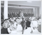 Governor John Patterson Speaks from Podium On Stage in Leone Cole Auditorium, 1961 College Appreciation Day 2 by Opal R. Lovett