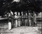 Group dressed as Indians colonial soldier for George Washington Day at Jacksonville State Teachers College, circa 1932 by Russell Brothers Studio