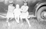 Three Young Children circa 1925 In Front of Automobile 1 by unknown