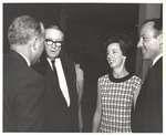 James Haywood, President Houston Cole, and Governor and Mrs. Albert Brewer, Summer 1968 Graduation Banquet in Leone Cole Auditorium by Opal R. Lovett