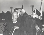 Signed Portrait from Gov. Albert Brewer of President Houston Cole Conferring JSU’s First Honorary Doctor of Laws Degree on Governor Albert Brewer, Summer 1968 Graduation Ceremony in Paul Snow Stadium by Opal R. Lovett