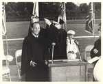 President Houston Cole Confers JSU’s First Honorary Doctor of Laws Degree on Governor Albert Brewer, Summer 1968 Graduation Ceremony in Paul Snow Stadium by Opal R. Lovett