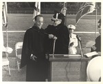 President Houston Cole Confers JSU’s First Honorary Doctor of Laws Degree on Governor Albert Brewer, Summer 1968 Graduation Ceremony in Paul Snow Stadium by Opal R. Lovett