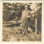 Peter Pelham in Garden, circa 1900s by unknown