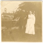 Major Peter Pelham and Second Wife Mrs. Sally Jackson with Dog Laddie, circa 1917-1924 by unknown
