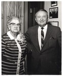 President Houston Cole and Maude Luttrell inside Bibb Graves Hall office by Opal R. Lovett