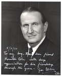 Signed Portrait of United States Senator James B. Allen Autographed to Houston Cole by Chase Ltd.