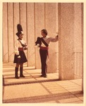Drum Major Daryl Ussery and Color Guard Captain Sherry Colgin, 1976-1977 Marching Southerners by Opal R. Lovett