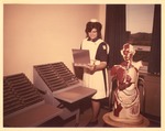Nursing Student Inside Classroom with Human Anatomy Mannequin by Opal R. Lovett
