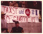 JSU Football Fans and Sign, Fall 1977 Game by Opal R. Lovett