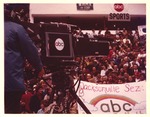 JSU Football Fans, Sign, and Camera Operator, Fall 1977 Game by Opal R. Lovett
