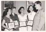Major General Harry W. Johnson Presents Department of the Army Outstanding Employee Ratings by U.S. Army Photograph