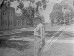 1950s ROTC Cadet Outside on Campus 1 by Opal R. Lovett