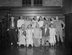 1953-1954 J Club Members in Costume Inside Gymnasium by Opal R. Lovett