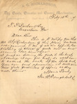 Correspondence | Letter from George W. Daughdrill to T.F. Burbank, February 1887 by George W. Daughdrill