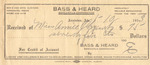 Document | Receipt from Bass & Heard Mercantile Corporation, January 1913 by Bass & Heard